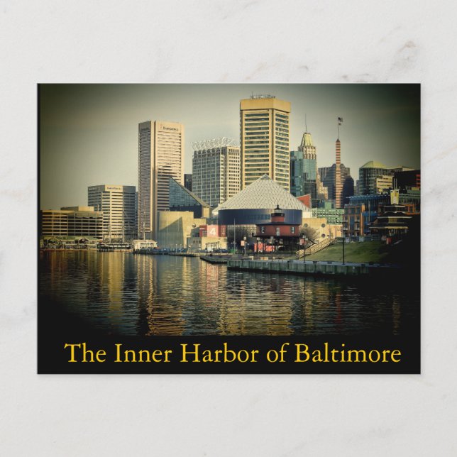 Baltimore's Inner Harbour Postkarte (Vorderseite)