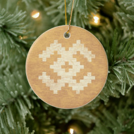 Baltische Symbole Gelb Vintag Keramik Ornament