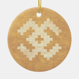 Baltische Symbole Gelb Vintag Keramik Ornament