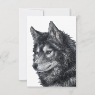 Balto Dog Art Mitteilungskarte