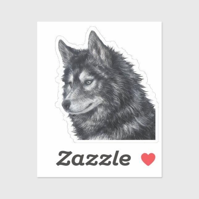 Balto Dog Illustration Aufkleber (Blatt)