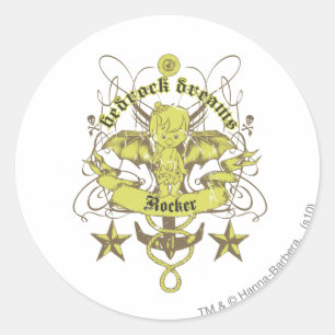 Bam Bam  Bedrock Dreams Runder Aufkleber