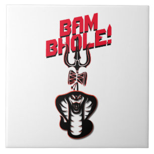 "BAM BHOLE" LORD SHIVA'S NAAG UND TRISHUL FLIESE