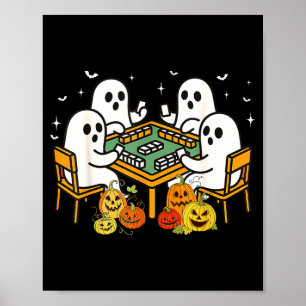 Bam Boo Halloween-Geist Mahjong Lustiges Kostüm Sp Poster