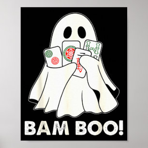 Bam Boo Halloween-Geist Mahjong Lustiges Kostüm Sp Poster