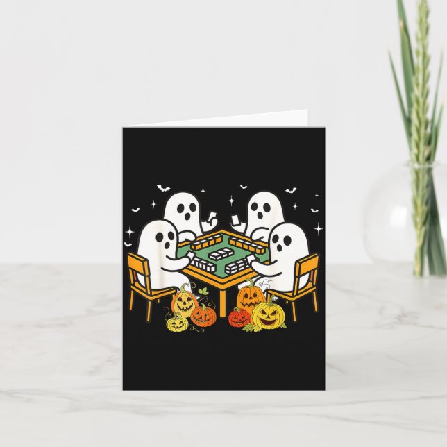 Bam Boo Halloween Ghost Mahjong Funny Costume Game Karte (Vorderseite)