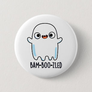 Bam-boo-zled Funny Halloween Konfuse Ghost Pun Button