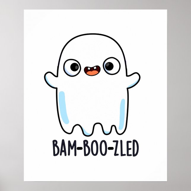 Bam-boo-zled Funny Halloween Konfuse Ghost Pun Poster (Vorne)