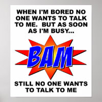 BAM! Niemand Will, über Funny Poster zu sprechen