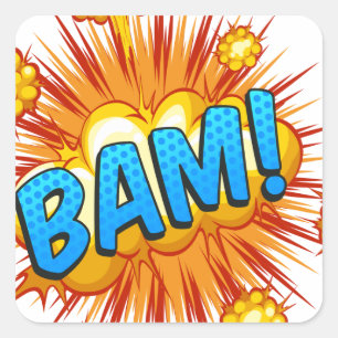 Bam Quadratischer Aufkleber