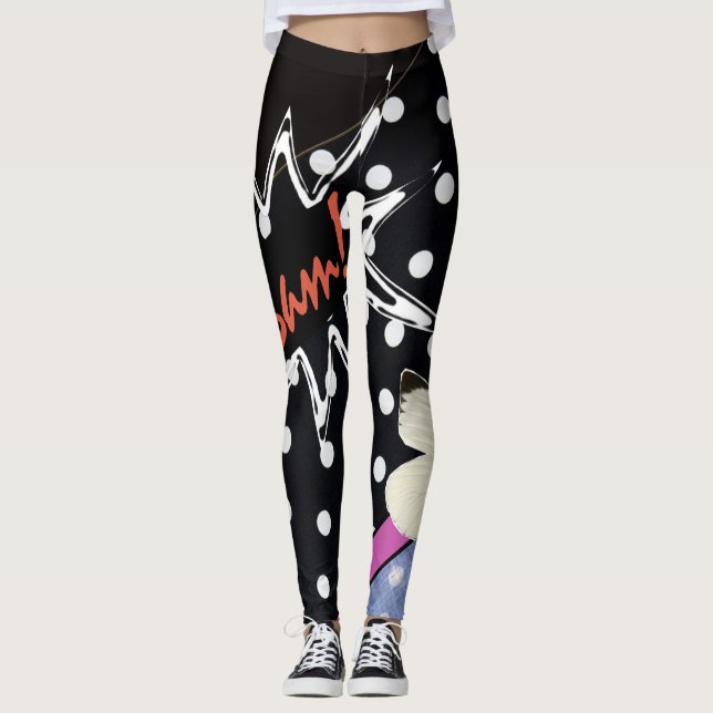 Bam! Schwarze Leggings (Vorderseite)
