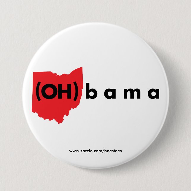 Bama (OH-) - Rot und Schwarzes Button (Vorderseite)