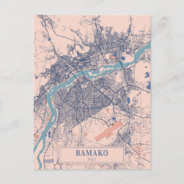 Bamako Mali Breezy City Map Travel Postkarte