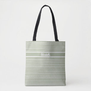 Bamanko Dotted Striped Mudcloth Muster Seite Grün