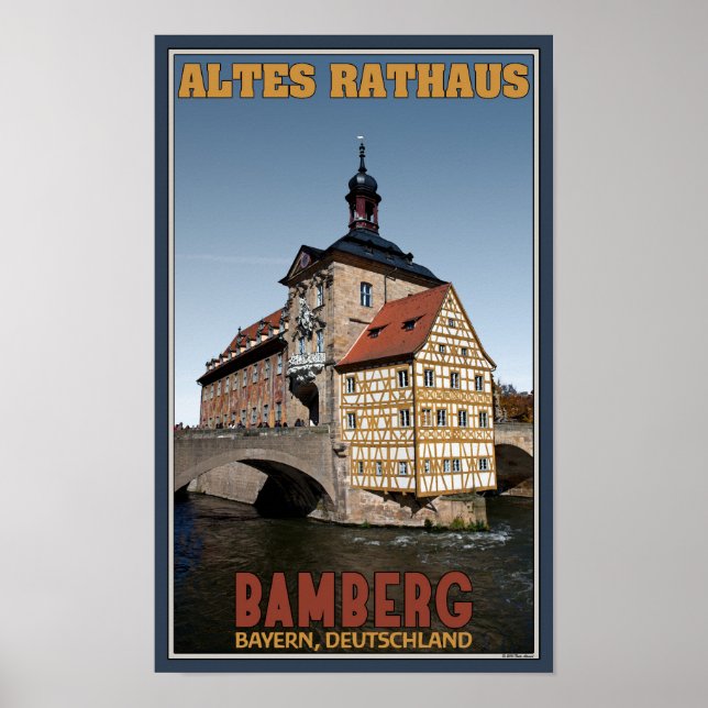 Bamberg - Altes Rathaus Portrait Poster (Vorne)