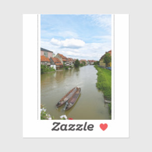 Bamberg Bayern Regnitz Fluss Malereieffekt Kunst Aufkleber