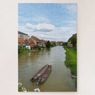 Bamberg Bayern Regnitz Fluss Malereieffekt Kunst Puzzle