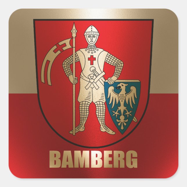 Bamberg Quadratischer Aufkleber (Vorderseite)
