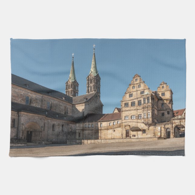 Bamberger Dom, Deutschland Geschirrtuch (Horizontal)