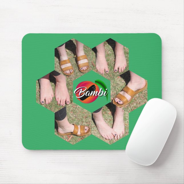 Bambi Feet Honeycomb Foto Grid Mousepad (Mit Mouse)