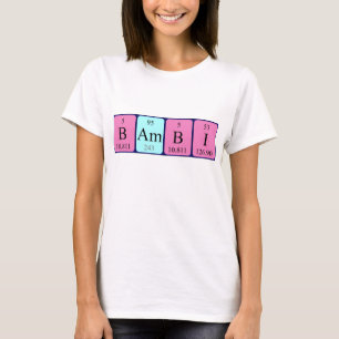 Bambi Namen-Shirt periodischer Tabelle T-Shirt