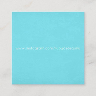 Bambi Retro Blue Quadratische Visitenkarte