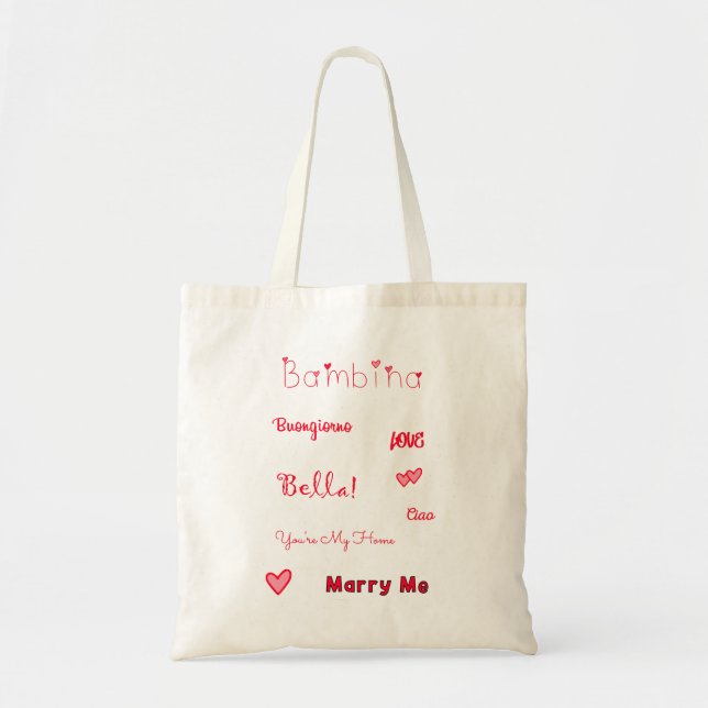 Bambina Liebe Quotes Set Pack Tragetasche (Vorne)