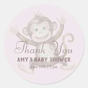 Bambino Boy Baby Shower Danke Runder Aufkleber