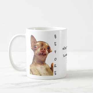 Bambi's Tasse vor und nach dem Kaffee