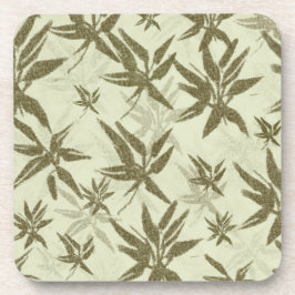 Bamboo auf Beige Bleche - nahtloses Oberflächenmus Getränkeuntersetzer