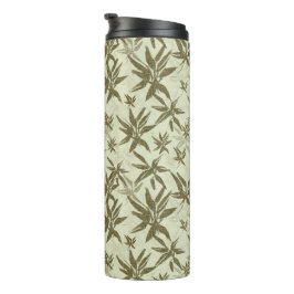 Bamboo auf Beige Bleche - nahtloses Oberflächenmus Thermosbecher