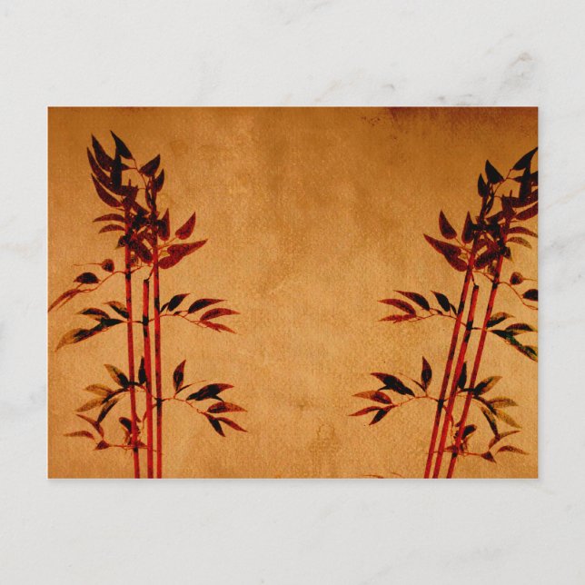 Bamboo auf Parchment Postkarte (Vorderseite)