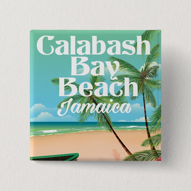 Bamboo Beach Jamaica Button (Vorderseite)