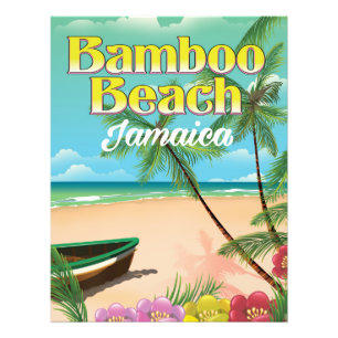 Bamboo Beach Jamaica Fotodruck