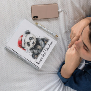Bamboo Bears erstes Weihnachten, individuell Notizbuch