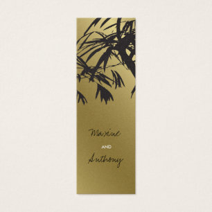 Bamboo Blätter Black + Gold Danke, dass Sie Tag /