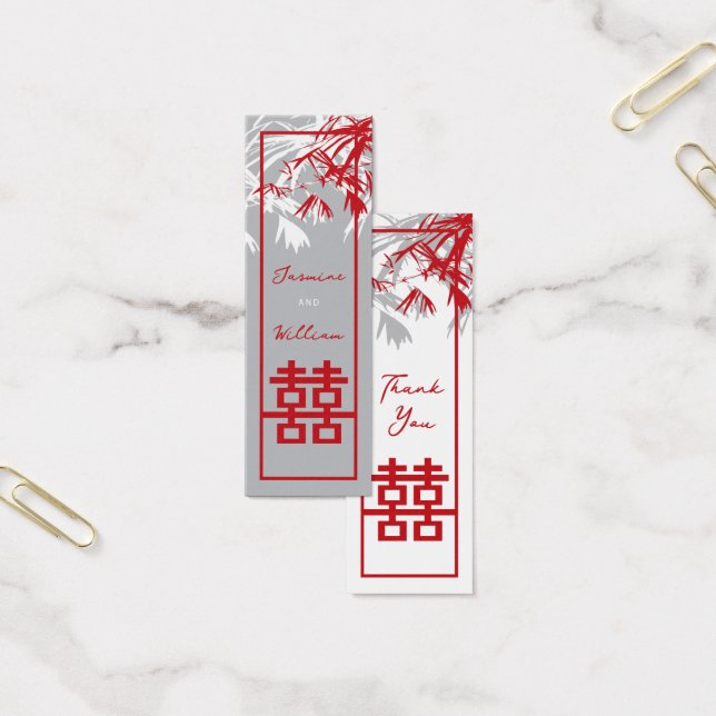 Bamboo Blätter Doppel Happiness Hochzeitsmarken (Büro)