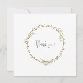 Bamboo Boho Botanischer Leaf Soft Elegante Grüne Dankeskarte