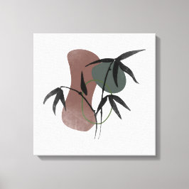 Bamboo Botanische Pflanze Bohemisch Leinwanddruck