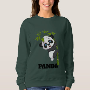 Bamboo Buddy Hängt mit meinem Snack-Panda Peekaboo Sweatshirt