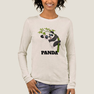 Bamboo Buddy Hängt mit meinem Snack-Panda Peekaboo Tri-Blend Shirt