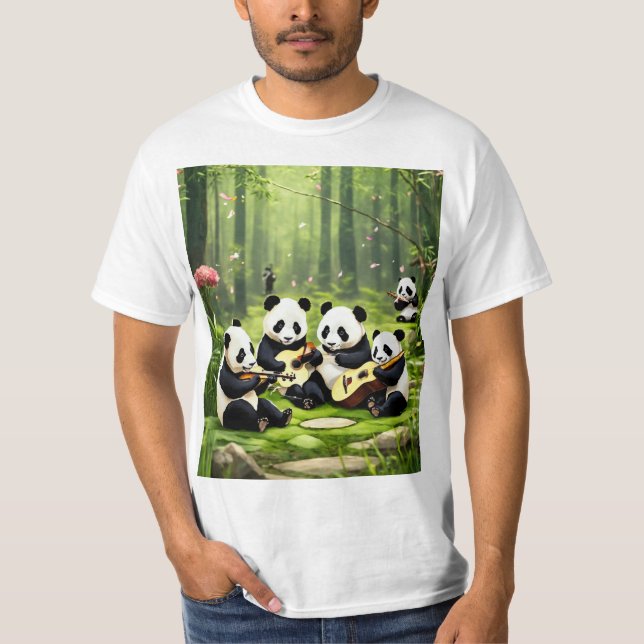 Bamboo-Bündel von Pandas T-Shirt (Vorderseite)