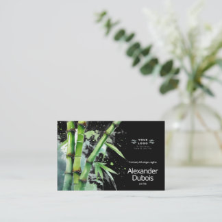 Bamboo Business Card Moderne frische Natur Visitenkarte