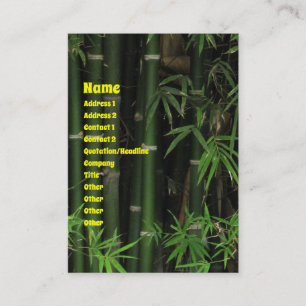 Bamboo ... Fao Rai, Nong Khai, Isaan, Thailand Visitenkarte