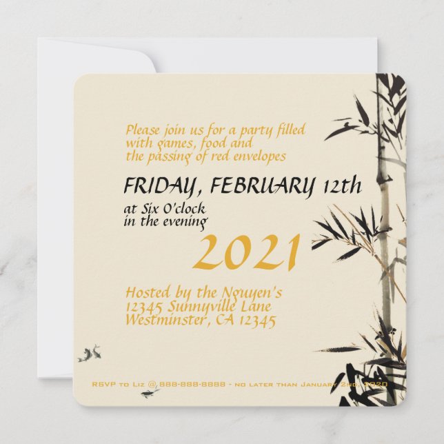 Bamboo Fish Vietnamesisch New Year Party SFC Ankündigung (Vorderseite)