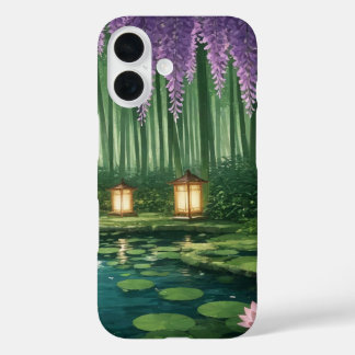 Bamboo Forest and Wisteria iPhone16 Handy Case