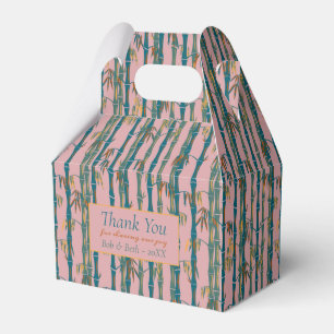 Bamboo Forest Mitte Jahrhundert Modernes Rosa Geschenkschachtel