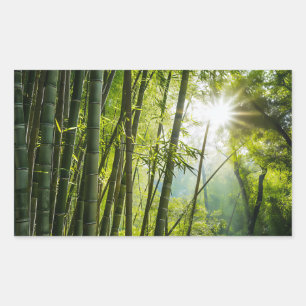 Bamboo Forest Rechteckiger Aufkleber