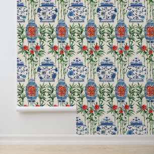 Bamboo Ginger Jar Chinesisches Muster Pegel und St Tapete