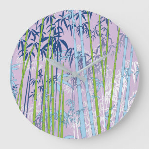 Bamboo Große Wanduhr